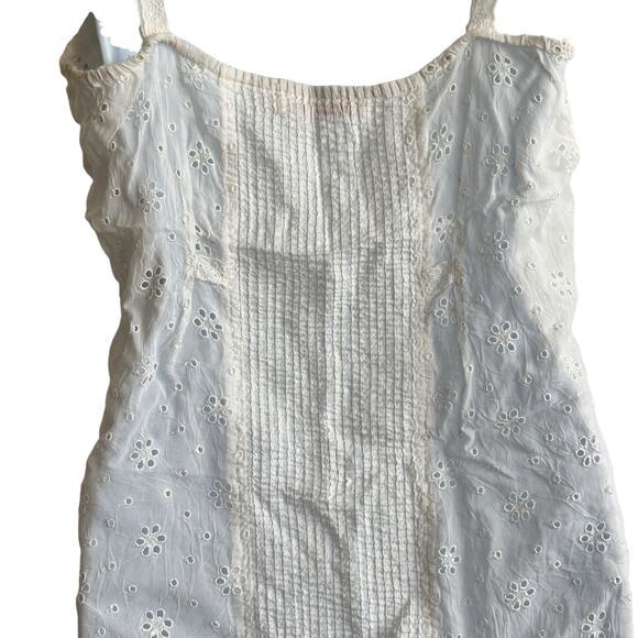 Johnny Was‎ white eyelet embroidered spaghetti strap blouse size XS - Picture 6 of 9
